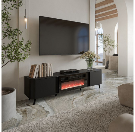 Tv komoda VOLARE TV 200 EF, černý mat/ černá Tv komoda VOLARE TV 200 EF, černý mat/ černá