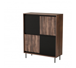 Komoda SWING KM-2, Ořech/Černá