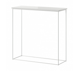 Konzola Milan Bílá+Bílý Lesk