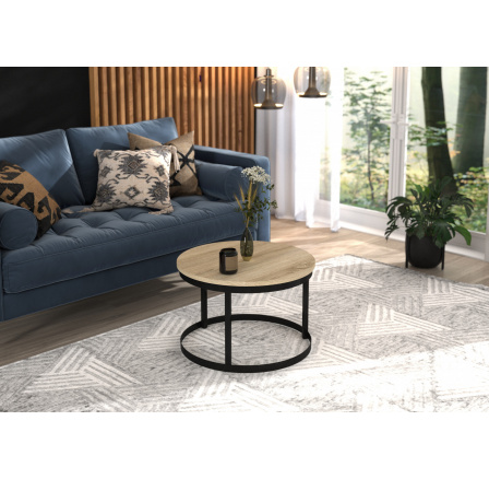 Konferenční stolek RINEN Černý+Sonoma