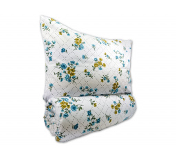 Povlečení krep 140x200, 70x90cm Olivie blue zipový uzávěr