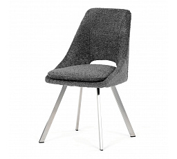 Jídelní židle, šedá, látka bouclé, DCL-W1174 GREY2