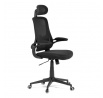 Kancelářská židle, houpací mechanismus, černá síťovina, KA-Q842 BK