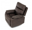 Polohovací křeslo, elektrické zabudované ovládání, hnědá, látka vintage, TV-4094 BR3