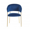 Židle velvet modrá K4-FX