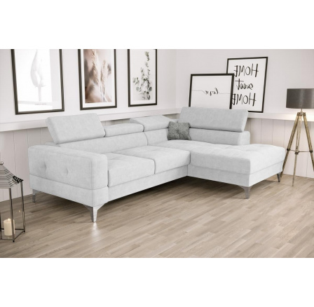 Rohová sedací souprava TOSCANIA MINI s funkcí spaní 170x250 cm - šedá , pravá