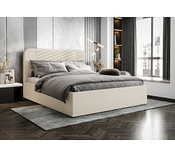 POSTEL VENEZIA Z PŘÍRODNÍ KŮŽE S ÚLOŽNÝM PROSTOREM - 200 cm x 200 cm, Dřevěná