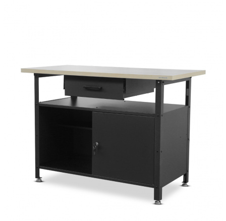 Dílenský stůl ERIC, 1200 x 850 x 600 mm, černý