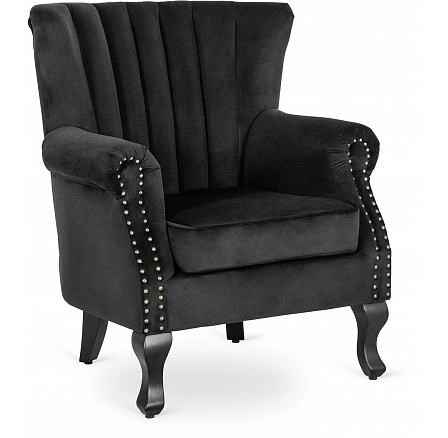 Křeslo MALLO Černé Sametové