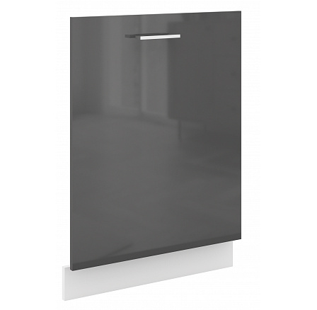 Dvířka na myčku bez panelu SOLA - ZM 713x596, Bílá/Šedý Lesk