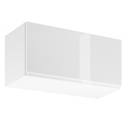 Kuchyňská horní skřínka ASPEN G80K, Bílá/Bílý lesk