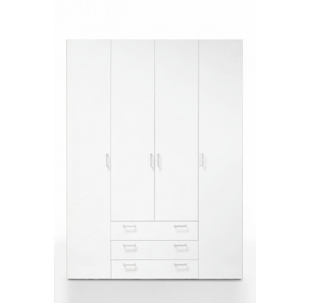 Šatní skříň SID 4d3s (70410), Bílá Šatní skříň SID 4d3s (70410), Bílá