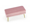 Taburet VELVA, růžová/zlatá