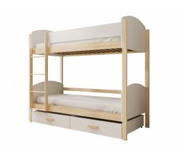 Dětská Patrová Postel Jori 200x90 Bílá+Bílá