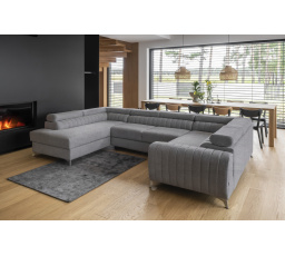Rohová sedací souprava ve tvaru U LOUIS, Poco 4 Levá