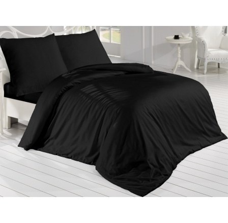 Francouzské povlečení Satén 200x200, 70x90cm Černá