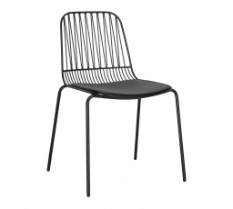 Židle Willy Black s polštářem PU