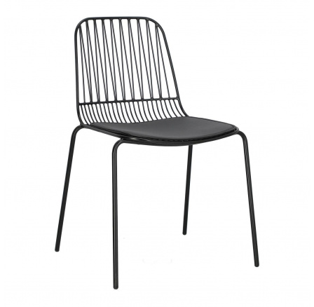 Židle Willy Black s polštářem PU