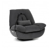 Polohovací křeslo, elektrické zabudované ovládání, šedá, látka, TV-7081 GREY2