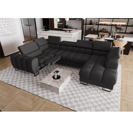 Rohová sedací souprava ASPEN MAX II , relax 198x350x170 cm - levá, volitelný odstín