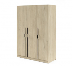 Skříň BRAGA 2 s kovovými madly a šuplíky dub cremona