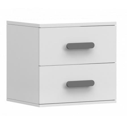 Noční stolek SMYK I - 22, Bílá Mat/Šedá