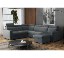 Sedací souprava Petrit U pravá Paros tmavě šedá