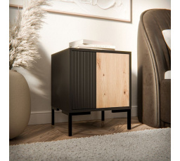 Noční stolek MERCI, černý/artisan