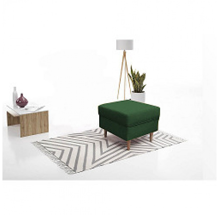 VAREZZA - POUZE TABURET (VOLARE 52x52) látka tmavě zelená AVRA 12 (vzorF), nohy buk (IZ) (K250)