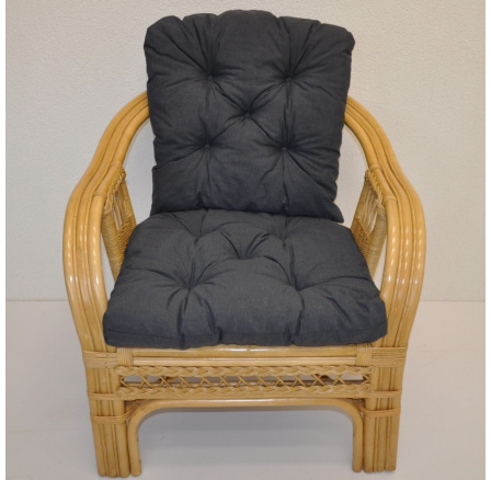 Polstr na křeslo Rio De Janeiro látka tmavě šedý melír