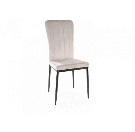 Jídelní židle VIGO VELVET, světle šedý Bluvel 03/černý mat Jídelní židle VIGO VELVET, světle šedý Bluvel 03/černý mat