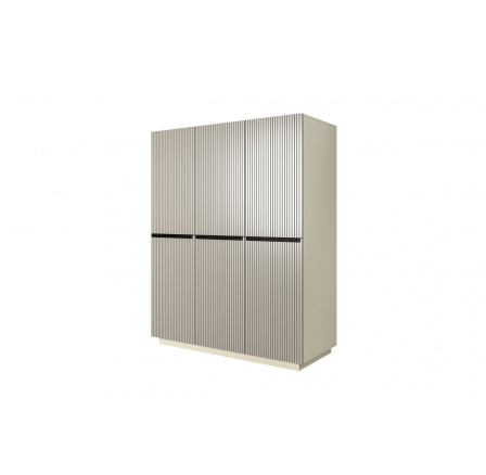 Šatní skříň Nicole, kašmír / černé úchyty