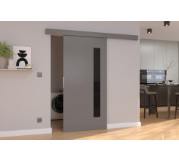 Posuvné dveře na stěnu GELA 76 Gray+Black Lacobel