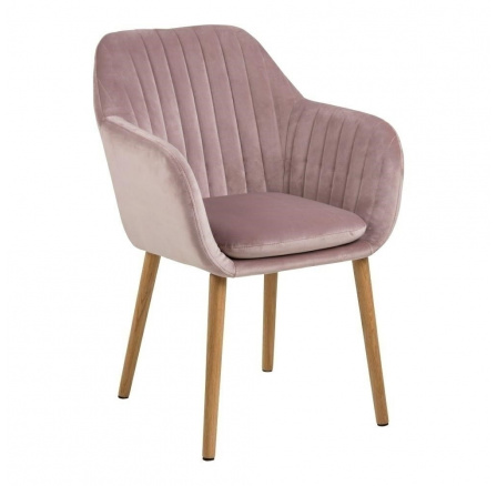 Židle Emilia Velvet dusty rose