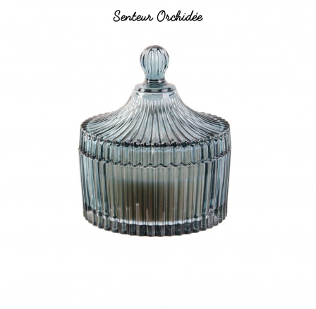 Svíčka z bohémského skla L zelená