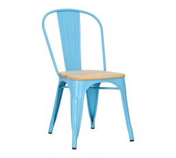 Židle Paris Wood modrá borovice přírodní