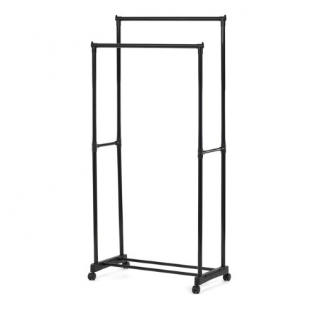 Stojan na šaty, kov, černá, GD-164 BK