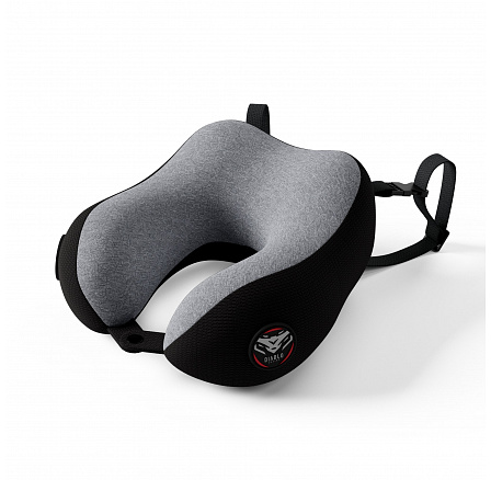 Cestovní polštář na krk, do letadla, paměťová pěna, šedo-černý: Diablo TRAVEL PILLOW Cestovní polštář na krk, do letadla, paměťová pěna, šedo-černý: Diablo TRAVEL PILLOW