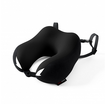 Cestovní polštář na krk, do letadla, paměťová pěna, černý: Diablo TRAVEL PILLOW