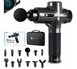 Masážní pistole ME-MG06 s 12 vyměnitelnými nástavci černá