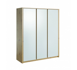 Skříň MALTA S3D, Dub Artisan + Bílá