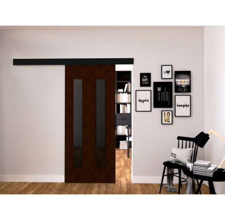 Posuvné dveře STANDART MIX H80, Wenge/Černá Posuvné dveře STANDART MIX H80, Wenge/Černá