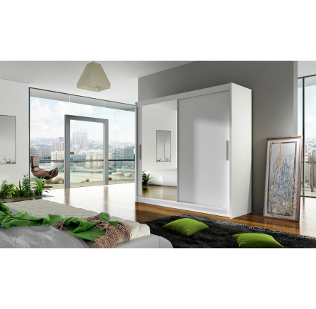 Šatní skříň BERGER VI, Bílá Šatní skříň BERGER VI, Bílá