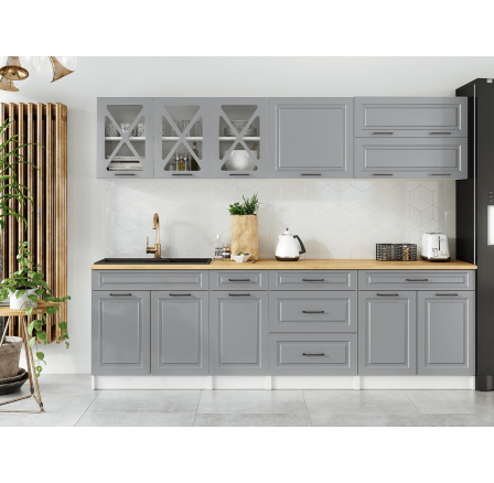 Kuchyňská linka Tyra 260/260 popel MAT Kuchyňská linka Tyra 260/260 popel MAT