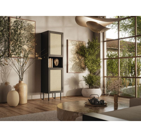 Regál JUTA 2D, černá mat Regál JUTA 2D, černá mat