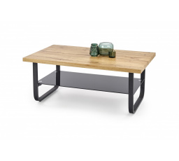 Konferenční stůl ESPINOZA PROSTOKAT, černý/přírodní dub