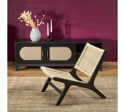 Křeslo FODEN, Černá/Přírodní