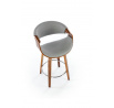 Barová židle H123, Šedá/Ořech