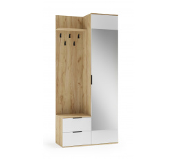 Předsíňová stěna CORAL, dub zlatý / bílý