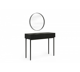 NICOLE TOALETKA 100 2SZ - černý mat / černý rám + NICOLE ZRCADLO 60 - černý